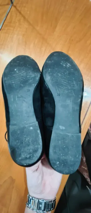 Mocasines Kylie ante y cuero negro T39