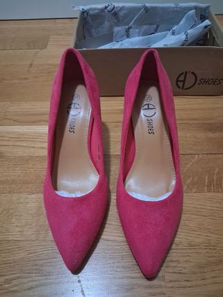 Zapatos de tacón fucsia AD SHOES talla 35 a la 41.