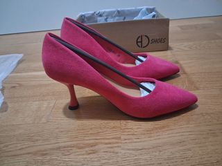 Zapatos de tacón fucsia AD SHOES talla 35 a la 41.