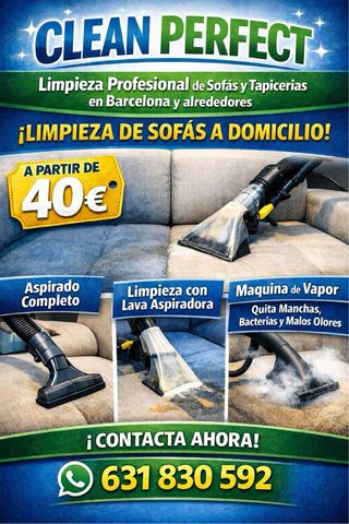 Limpieza de sofás y tapicerías a domicilio