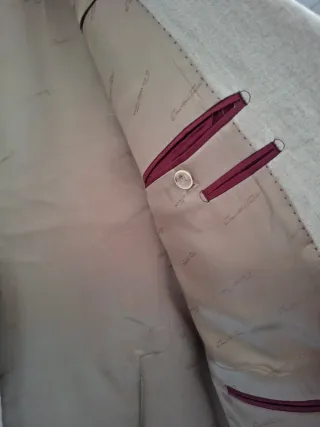 Americana de lino beige