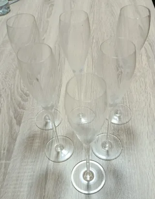 Juego 6 copas de cristal