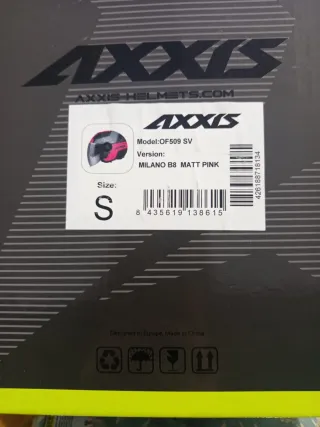 Casco Axxis Rosa y Gris