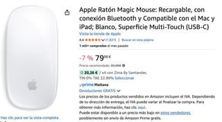 Ratón Magic Mouse Apple Plata