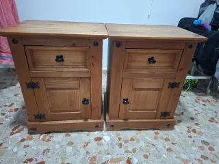 Mesitas de noche de madera (2 unidades)