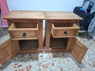Mesitas de noche de madera (2 unidades)