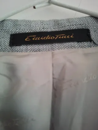 Americana de lino gris