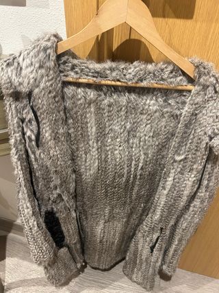 Chaquetón pelo gris