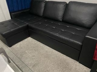 Sofá Cama Chaise Longue Piel Sintética