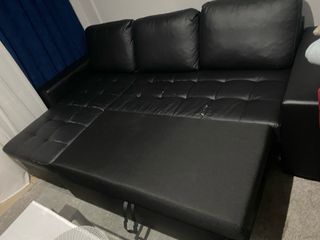 Sofá Cama Chaise Longue Piel Sintética