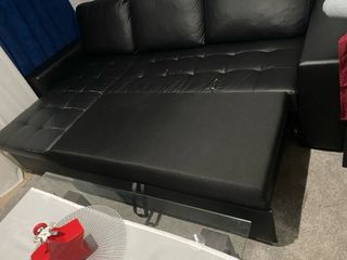 Sofá Cama Chaise Longue Piel Sintética