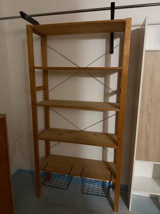 Estantería madera y metal