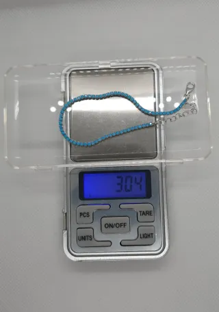 Pulsera Riviere Plata 925 Piedras color Turquesa