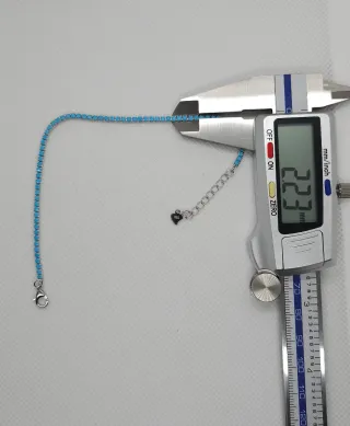 Pulsera Riviere Plata 925 Piedras color Turquesa