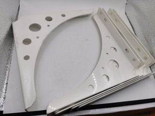 5 Staffe Metalliche Bianche per Scaffalature