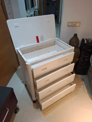 Cajonera PVC 4 cajones blanca 88x76x47cm