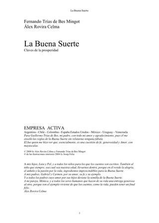 Libro “La Buena Suerte”