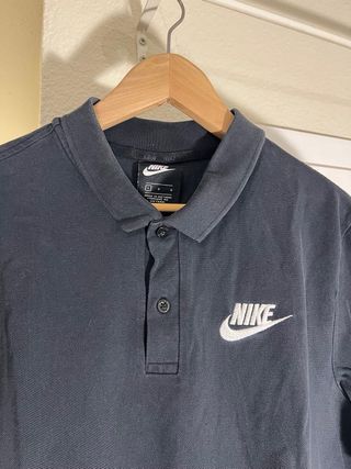 Camiseta Polo Nike Negra Manga Corta
