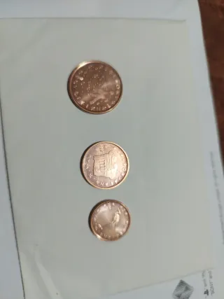 Lote monedas 5, 2 y 1 céntimo Eslovenia 2007