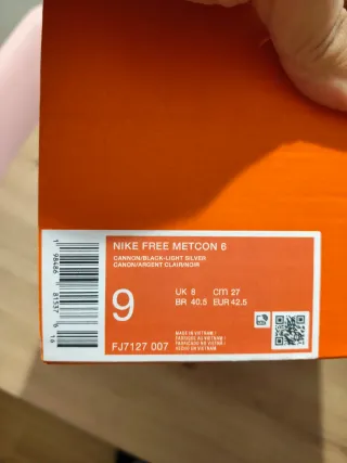 T42,5 Nike Free Metcom 6 verdecitas