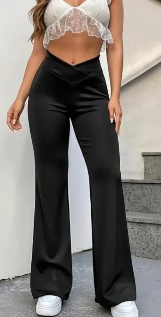 Pantalones campana negros