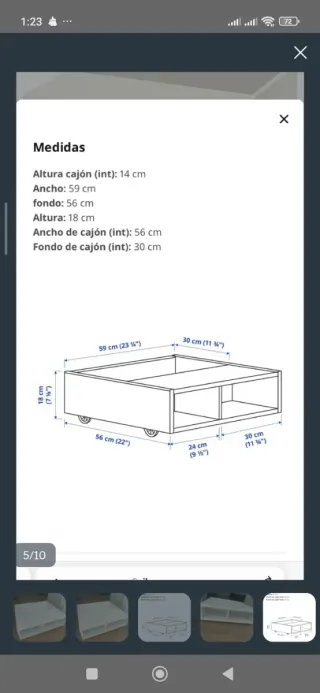 2 Cajones Cama Ikea Madera Blanca