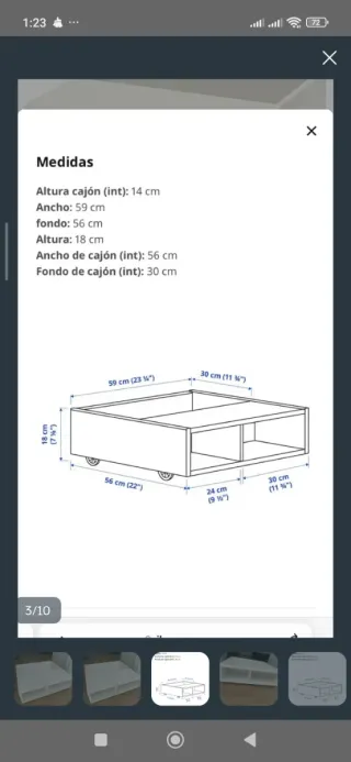 2 Cajones Cama Ikea Madera Blanca