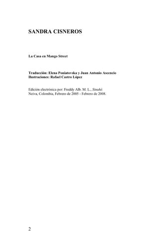 Libro “La casa en Mango Street”