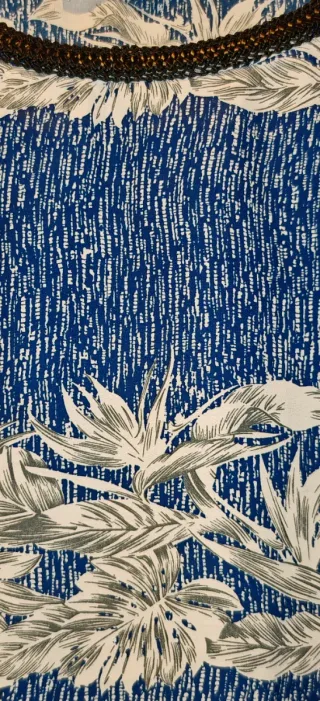 Blusa Estampada Azul y Blanca Talla M