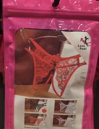 Lencería Love Soul Talla Única Roja y Blanca