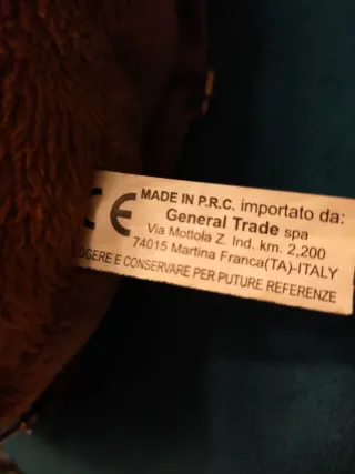 Zainetto peluche cane marrone