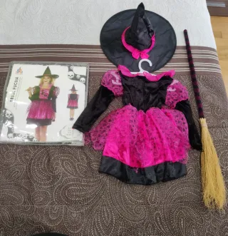 Disfraz Bruja Fucsia Talla 3-4 años