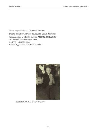 Libro “Martes con mi viejo profesor”