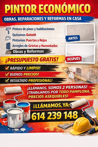 Pintor,construcción y fontanería