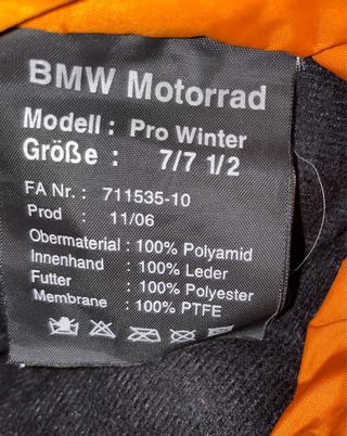Guantes Moto BMW Pro Winter Negros
