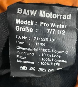 Guantes Moto BMW Pro Winter Negros