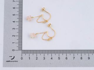 pendientes oro 18k con piedra con circonita