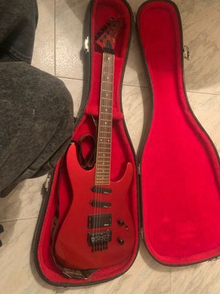 Guitarra Aria Pro II Roja con Funda