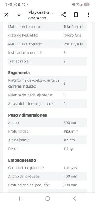 Silla Gaming Logitech
