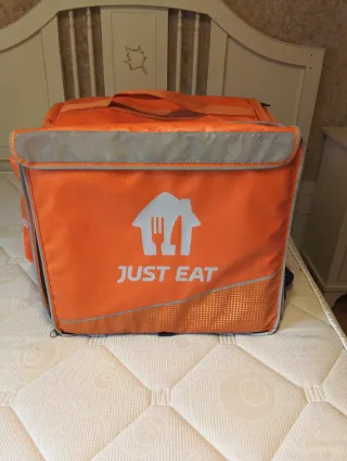 Mochila Just Eat Naranja Como Nueva