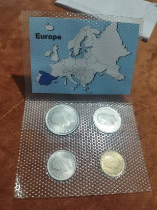 Lote monedas 50, 25, 5 y 1 ptas. España