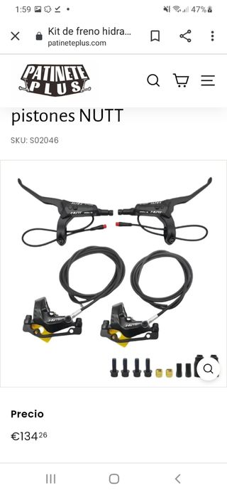 Kit Frenos Hidráulicos NUTT