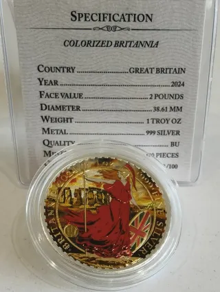 BRITANNIA 2024 1 ONZA PLATA 999  STONEHENGE