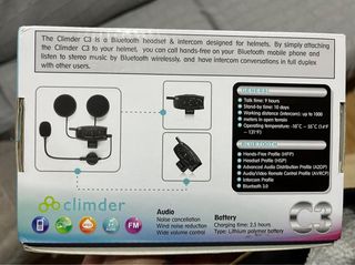 Intercomunicador Bluetooth Climder C3 para moto