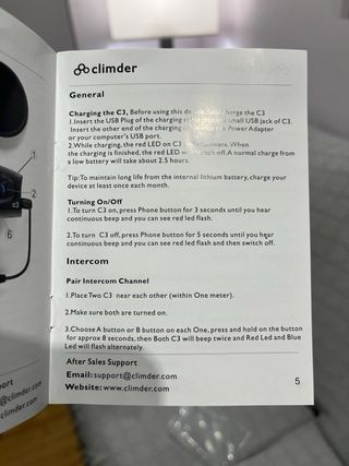 Intercomunicador Bluetooth Climder C3 para moto