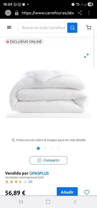 Edredón Microfibra 400 220x240cm