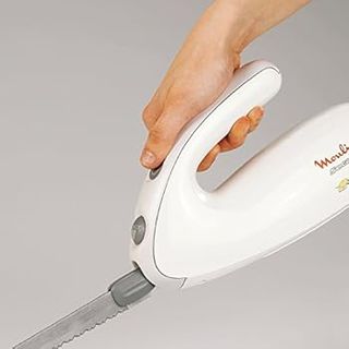 Moulinex Secanto DJAC41 \- Cuchillo elÃ©ctrico, con botÃ³n de eyecciÃ³n de las cuchillas, 100 W, acero inoxidable, blanco