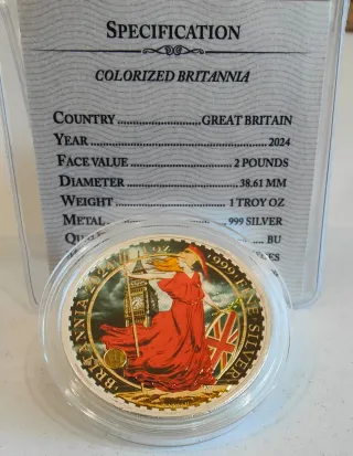 Moneda Britannia 2024 1oz Plata 999 BIG BEN