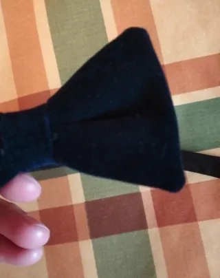 Pajarita Terciopelo en azul marino.