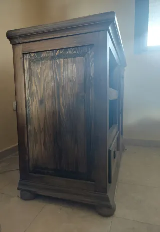 Mueble TV Rústico Madera Maciza